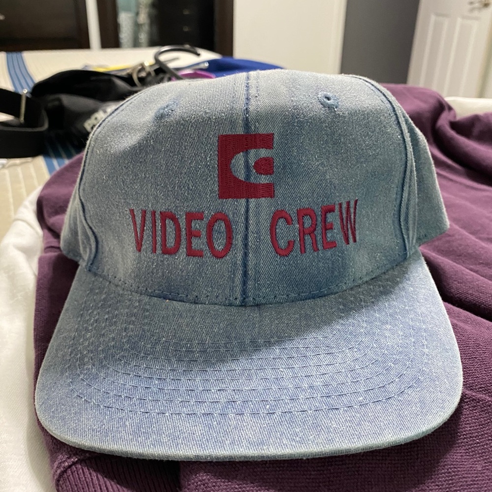 Vintage “video crew” strap back hat